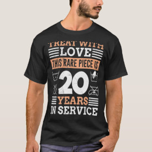 Camiseta Aniversario del servicio de 20 años de trabajo