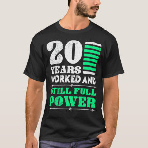 Camiseta Aniversario Del Trabajo 20 Años Del Aniversario De