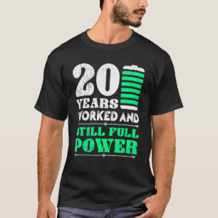 Camiseta Aniversario Del Trabajo 20 Años Del Aniversario De