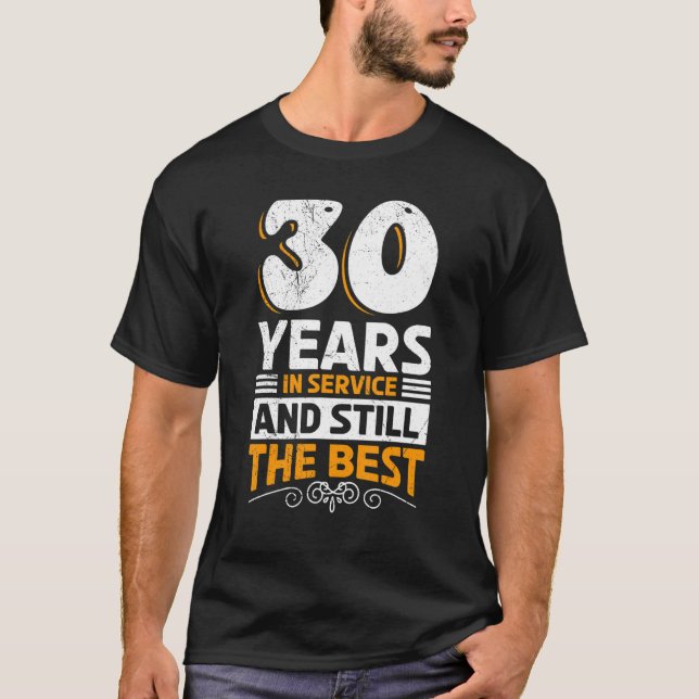 Camiseta Aniversario del trabajo 30 años de la compañía 30 (Anverso)
