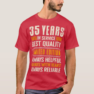 Camiseta Aniversario del trabajo 35 años en el aniversario 