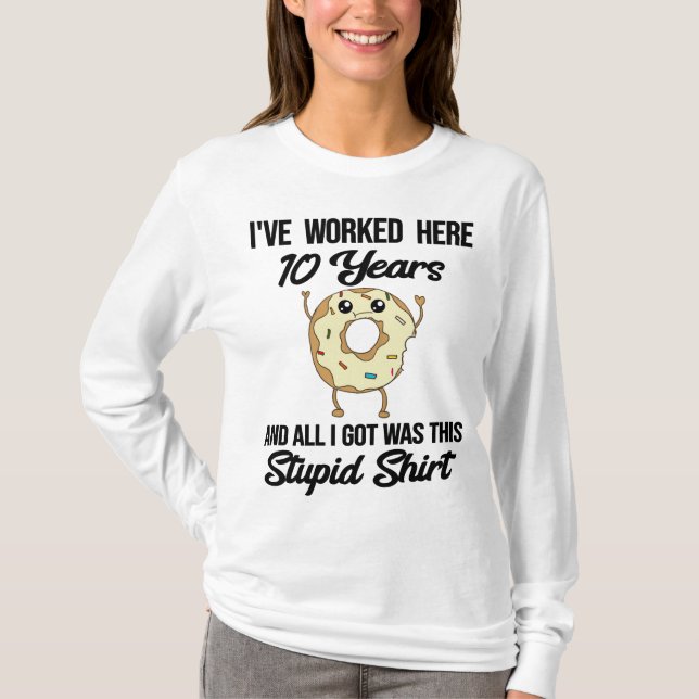 Camiseta Aniversario del Trabajo de 10 años Apreciación de  (Anverso)