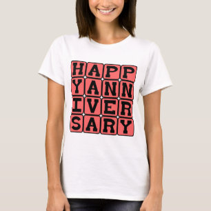 Camiseta Aniversario feliz, ocasión anual