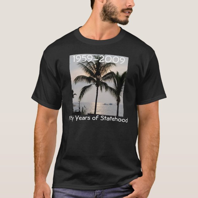 Camiseta Aniversario hawaiano del Statehood 50.o (Anverso)