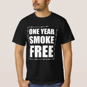 Camiseta Aniversario libre de humo de tabaco masculino