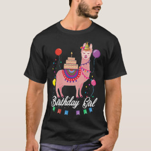 Camiseta Aniversario lindo Llama Chica Alpaca Niños animale