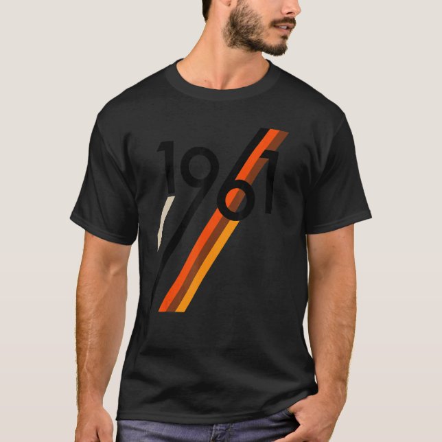 Camiseta Aniversario Nacido En 1961 Nacido En La Franja De  (Anverso)