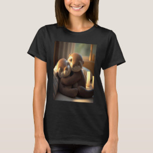Camiseta Aniversario Otter Presente Dulce Huggable Otter