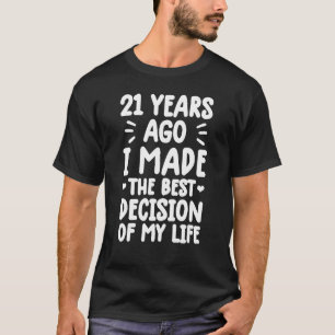 Camiseta aniversario para parejas casadas matrimonio de 21 