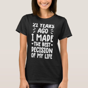 Camiseta aniversario para parejas casadas matrimonio de 21