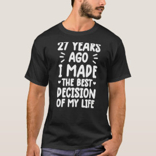 Camiseta aniversario para parejas casadas matrimonio de 27 