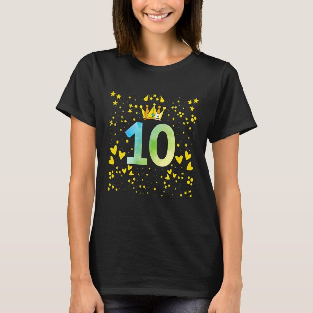Camiseta aniversarios de cumpleaños número 10 (Anverso)