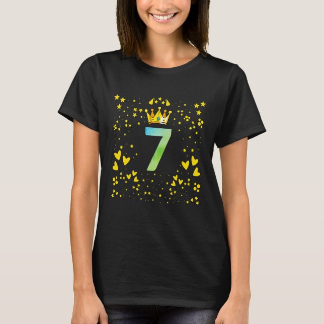 Camiseta aniversarios de cumpleaños número 7 (Anverso)