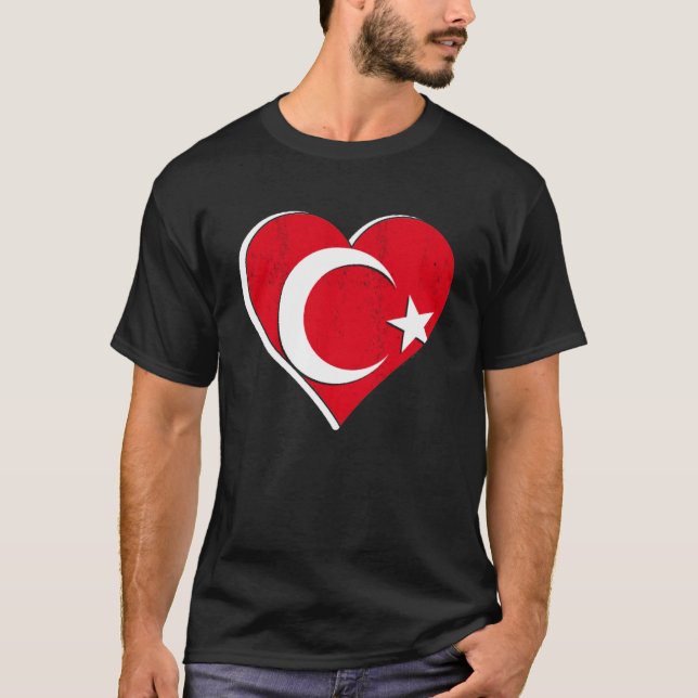 Camiseta Ankara Türkiye, el corazón de la bandera turca de  (Anverso)