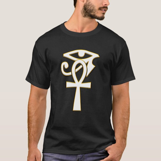 Camiseta Ankh Con Ojo De Ra Horus Hieroglyphs Sistema Egipc (Anverso)