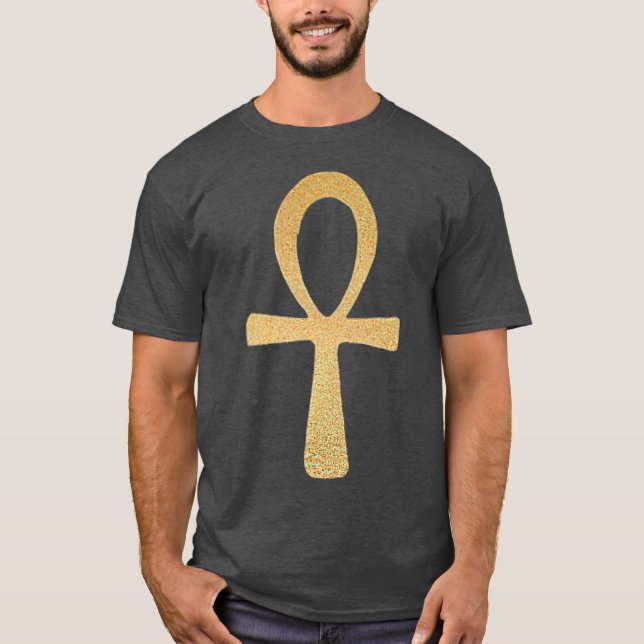 Camiseta Ankh Gold Ankh Symbol con la Cruz Ankh Egipcia (Anverso)