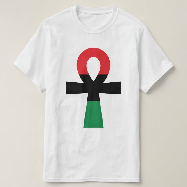 Camiseta Ankh rojo, negro y verde (Diseño del anverso)