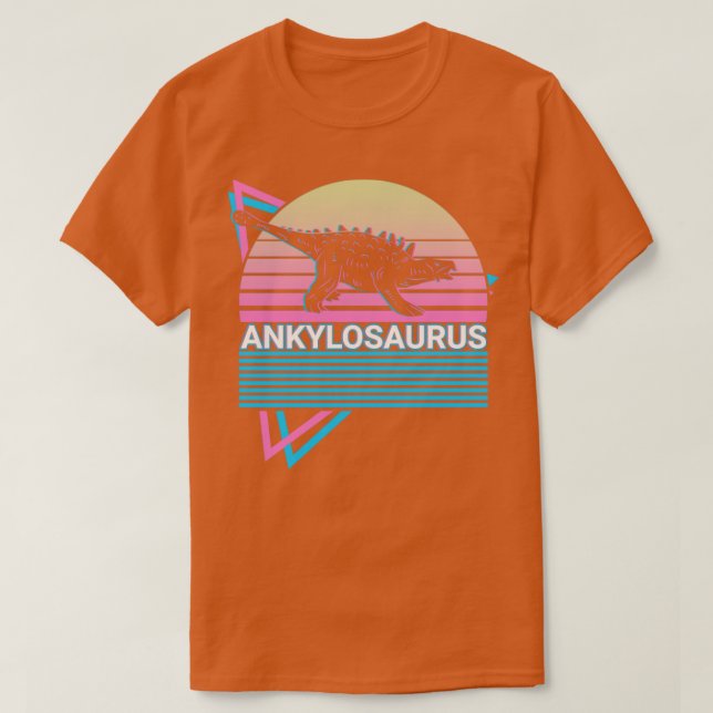 Camiseta Ankylosauro Dinosaurio Retro (Diseño del anverso)