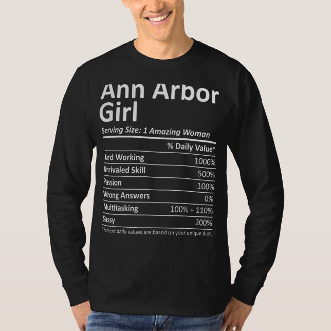 Camiseta Ann Arbor Chica Mi Michigan City Home Roots Usa Ee (Anverso)