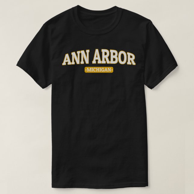 Camiseta Ann Arbor Michigan 2 (Diseño del anverso)