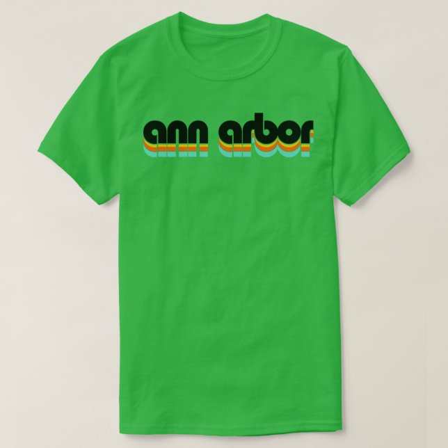 Camiseta Ann Arbor Retro Throwback Baseball TShirt (Diseño del anverso)