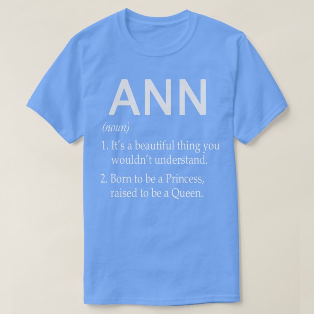 Camiseta Ann Name Gift (Diseño del anverso)
