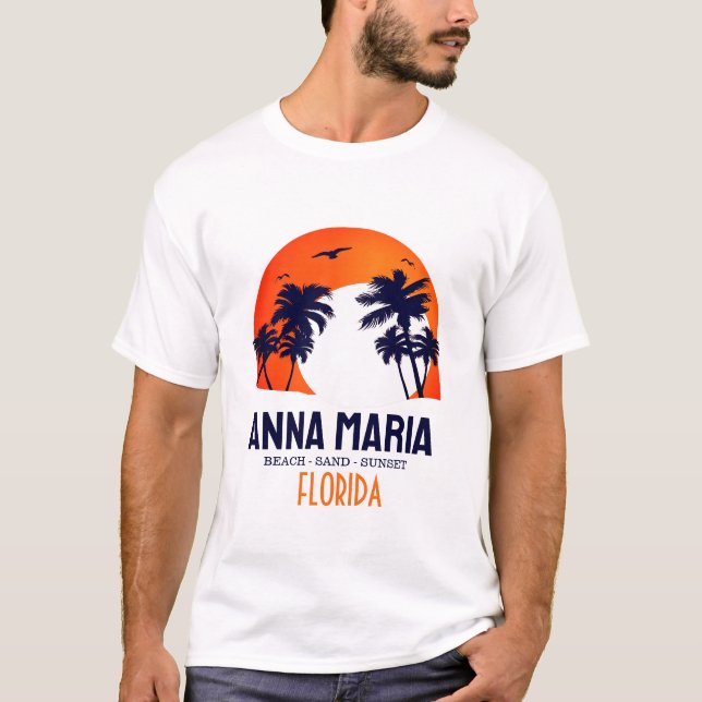 Camiseta Anna Maria isla Florida Beach Retro Souvenir (Anverso)