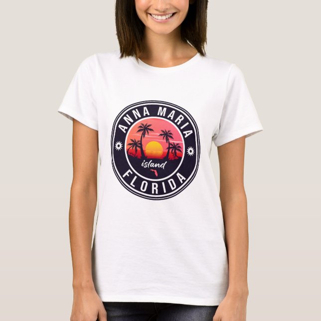 Camiseta Anna Maria isla Florida Beach Retro Souvenir (Anverso)