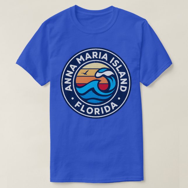 Camiseta Anna Maria Island Florida Fl Nautical Waves TShirt (Diseño del anverso)
