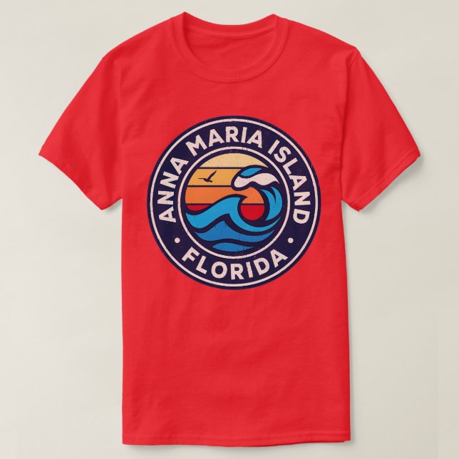 Camiseta Anna Maria Island Florida Fl Nautical Waves TShirt (Diseño del anverso)