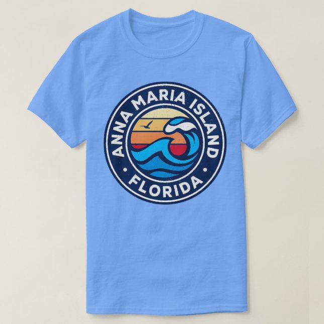 Camiseta Anna Maria Island Florida Fl Nautical Waves TShirt (Diseño del anverso)