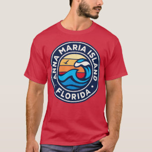 Camiseta Anna Maria Island Florida Fl Nautical Waves TShirt