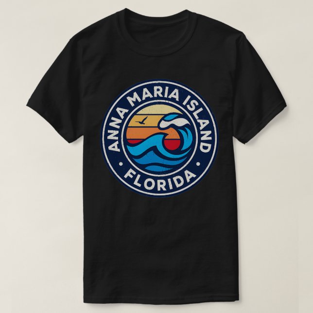 Camiseta Anna Maria Island Florida Fl Nautical Waves TShirt (Diseño del anverso)