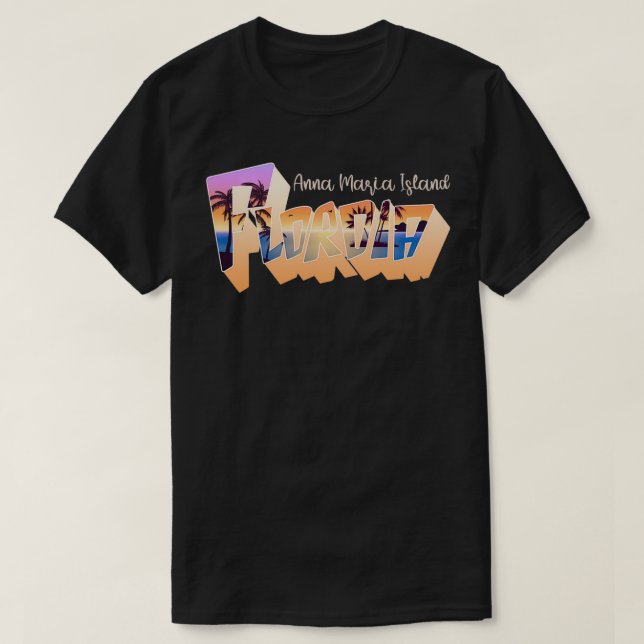 Camiseta Anna Maria Island Florida Retro Sunset Vacation Gi (Diseño del anverso)