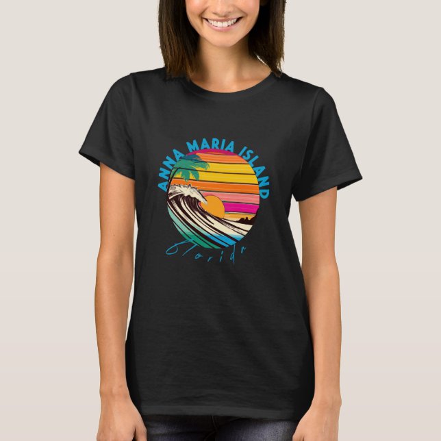 Camiseta Anna Maria Island Retro 1980s Style Beach (Anverso)