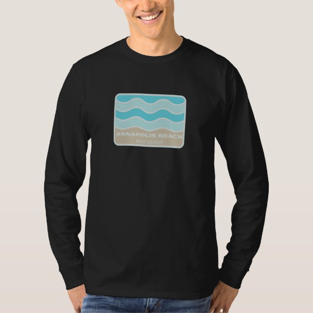 Camiseta Annapolis Beach Maryland Waves Vacation Souvenir (Anverso)