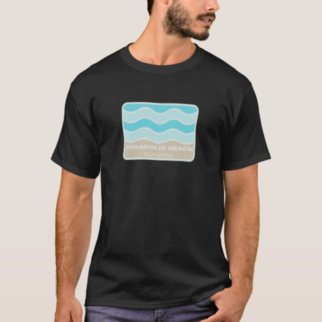 Camiseta Annapolis Beach Maryland Waves Vacation Souvenir (Anverso)
