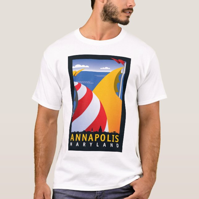 Camiseta Annapolis, velas (Anverso)