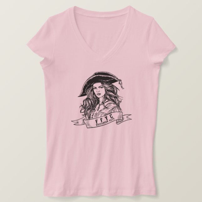 Camiseta Anne Bonny Women's V Neck (Anverso del diseño)