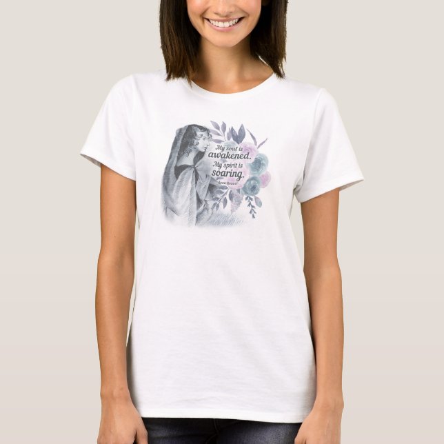 Camiseta Anne Bronte Cita Mi Alma Es Floral Despertada (Anverso)