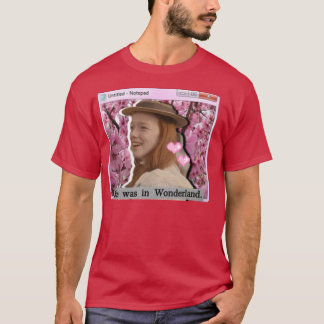 Camiseta Anne con un E estaba en Wonderland