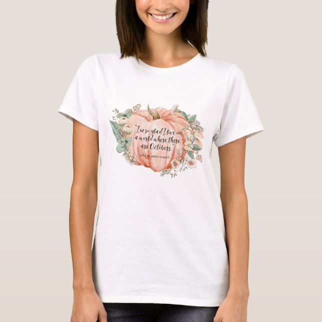 Camiseta Anne de Green Gables Octubre Cita (Anverso)