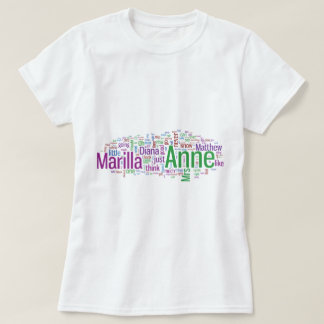Camiseta Anne de la nube verde de la palabra de los