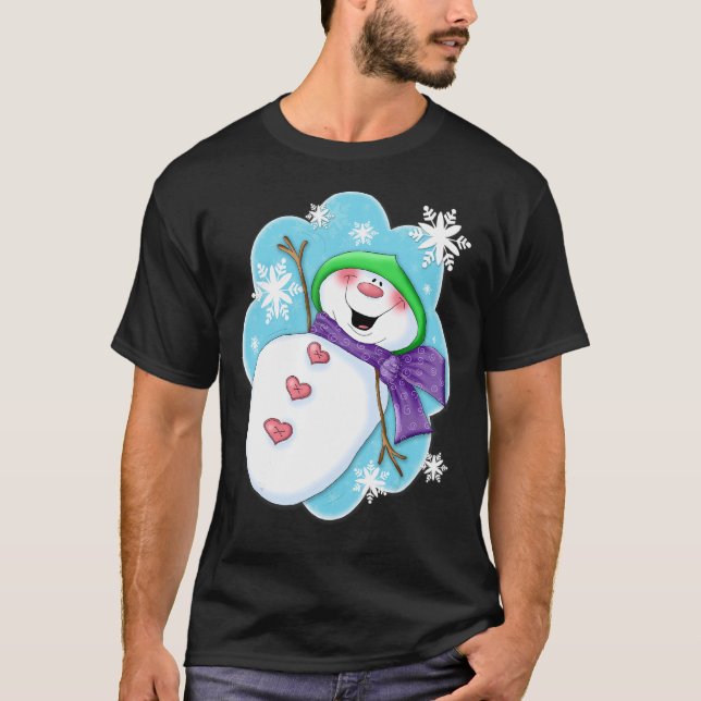 Camiseta Annie Lang Go Snow Snowman (Anverso)
