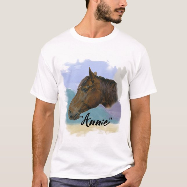 Camiseta  “Annie” – Portrait of a Horse - Personalize Your (Anverso)