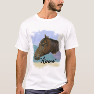 Camiseta “Annie” – Retrato de un Caballo - Personalice su