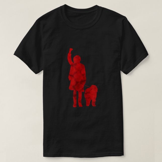 Camiseta Annie Sandy el contorno de la acuarela del perro (Diseño del anverso)