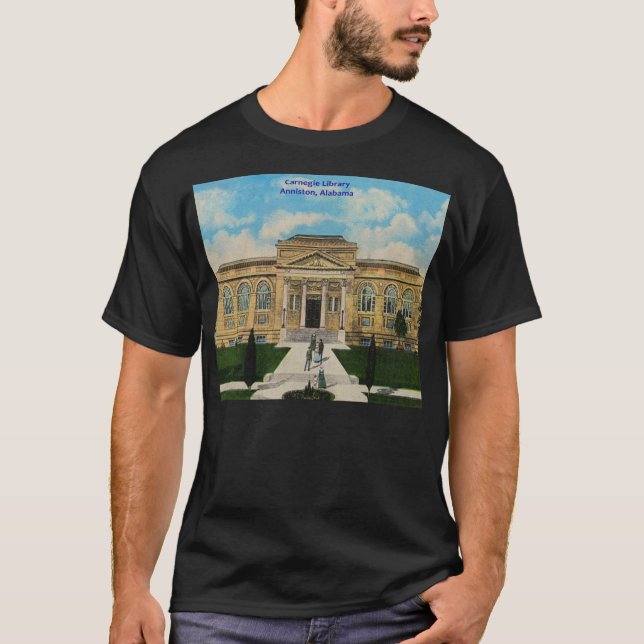 Camiseta Anniston Alabama Biblioteca de Carnegie Vintage (Anverso)
