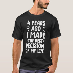 Camiseta anniversary shirts for married couples 4 years mar