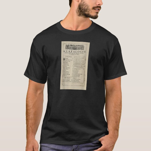 Camiseta Anniversary Table of Contents Shakespeare First Fo (Anverso)